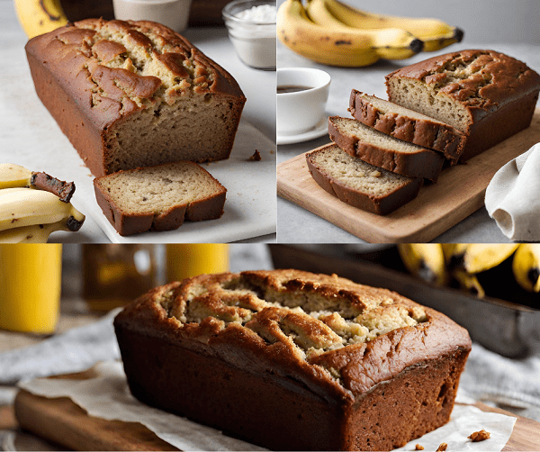 3 Ingredients Banana Bread