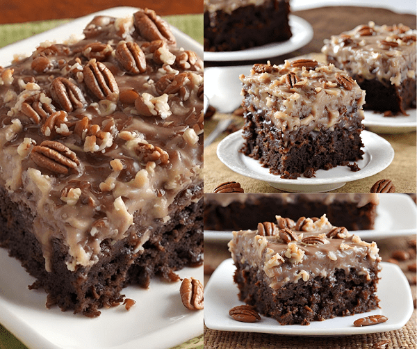 German Chocolate Poke Cake