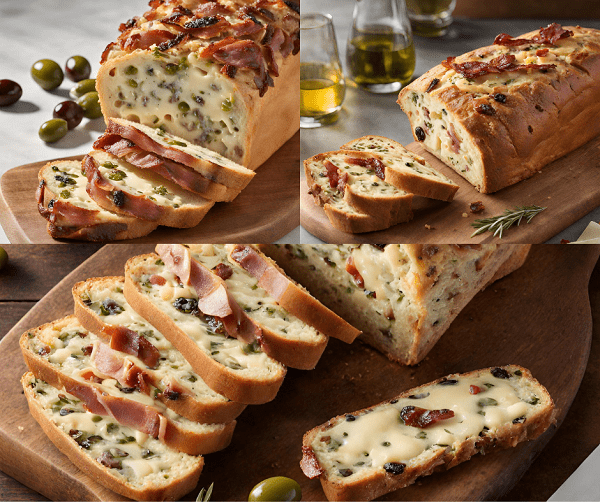 Olive, Bacon and Cheese Bread