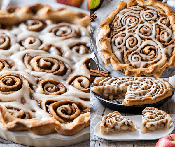 Cinnamon Roll Apple Pie