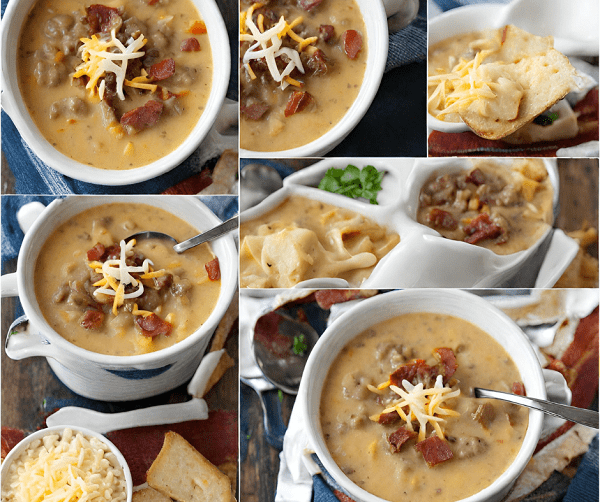 Bacon Cheeseburger Soup-Crockpot Edition