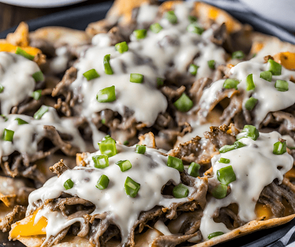 Philly Cheesesteak Nachos For Dinner