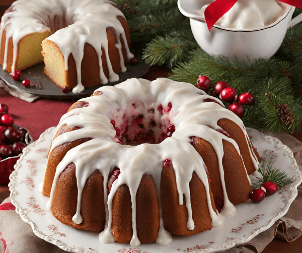 CHRISTMAS CRANBERRY POUND CAKE