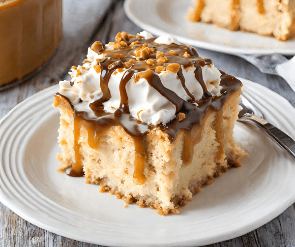 Toffee Butterscotch Poke Cake