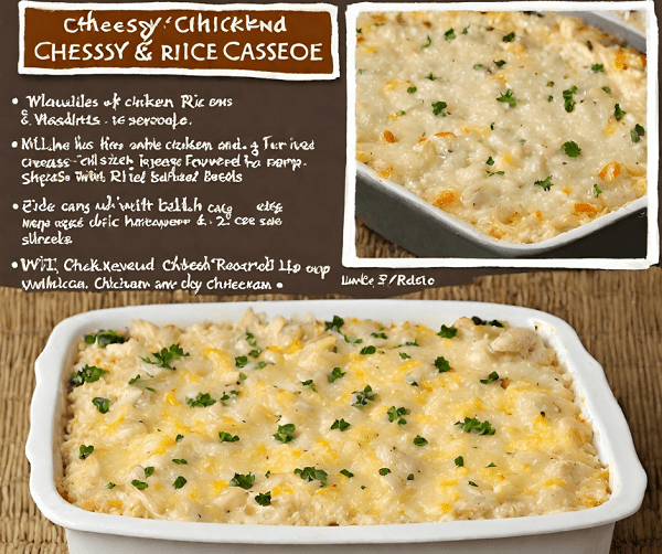 Cheesy chicken & rice casserole