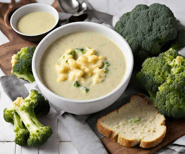 Broccoli cauliflower cheese soup