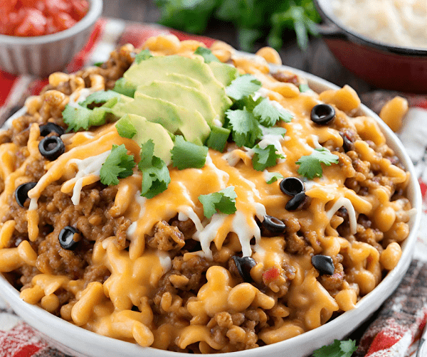 Easy cheesy taco Mac