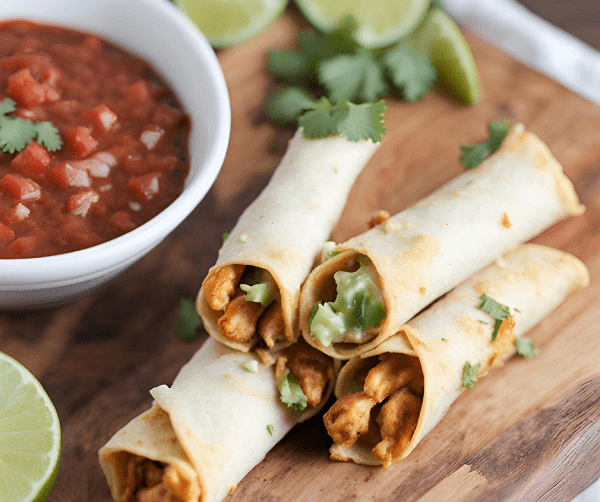 HOMEMADE CHICKEN TAQUITOS