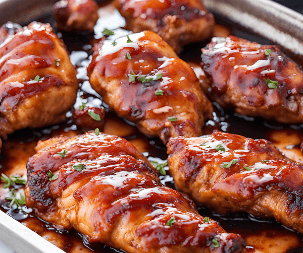 Sticky Sweet Bacon Glazed Chicken