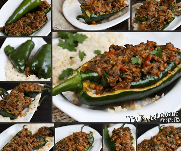 STUFFED POBLANO PEPPERS