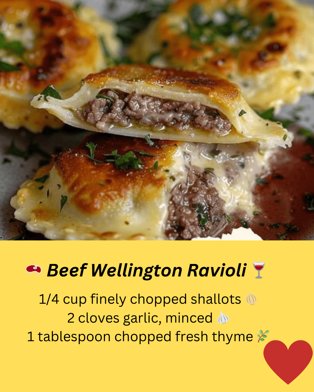 Beef Wellington Ravioli