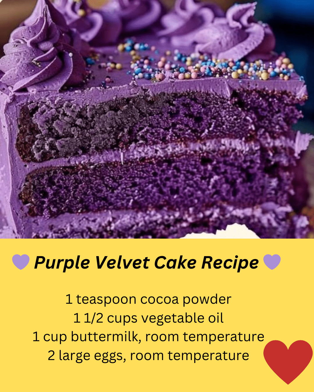 Purple Velvet Cake Recipe