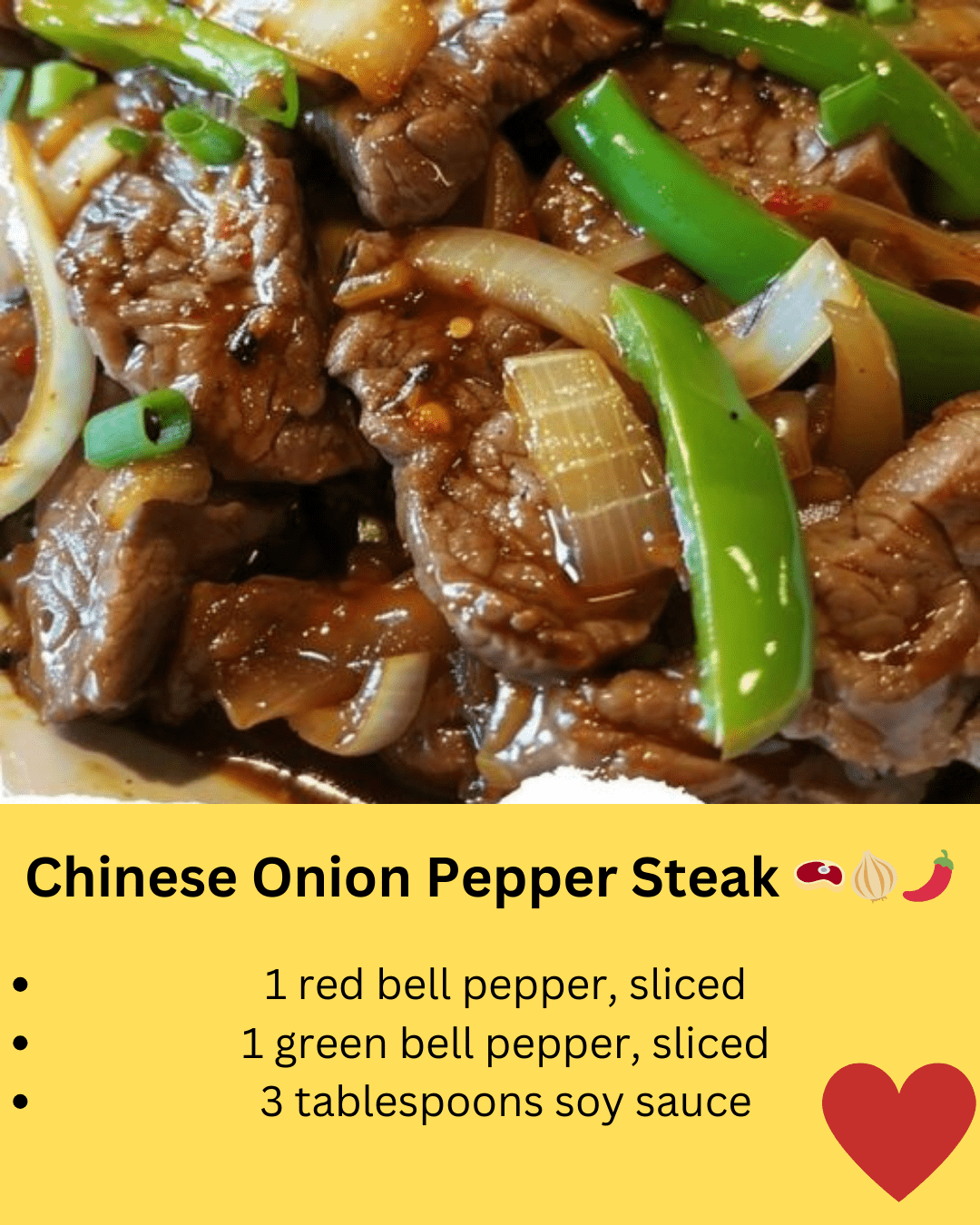 Chinese Onion Pepper Steak