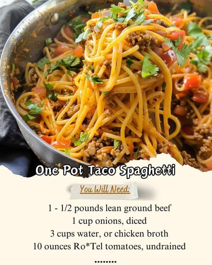 One Pot Taco Spaghetti