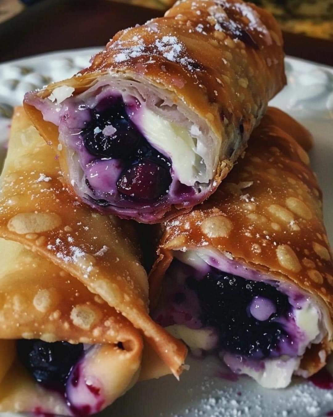 Blueberry Cream Cheese Egg Rolls Recipe