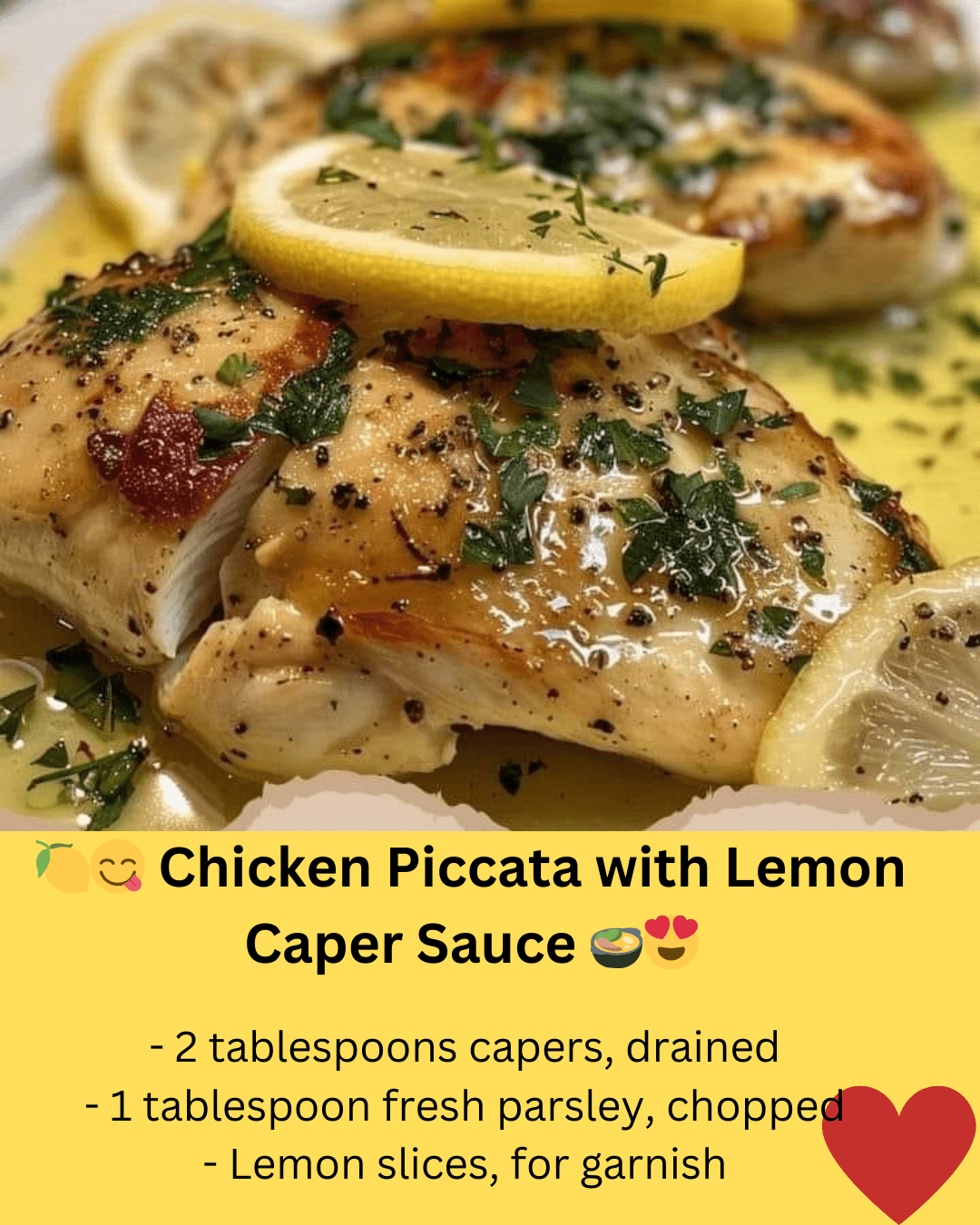 Chicken Piccata with Lemon Caper Sauce