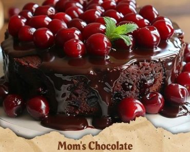 Mom’s Chocolate Cherry Upside-Down Cake