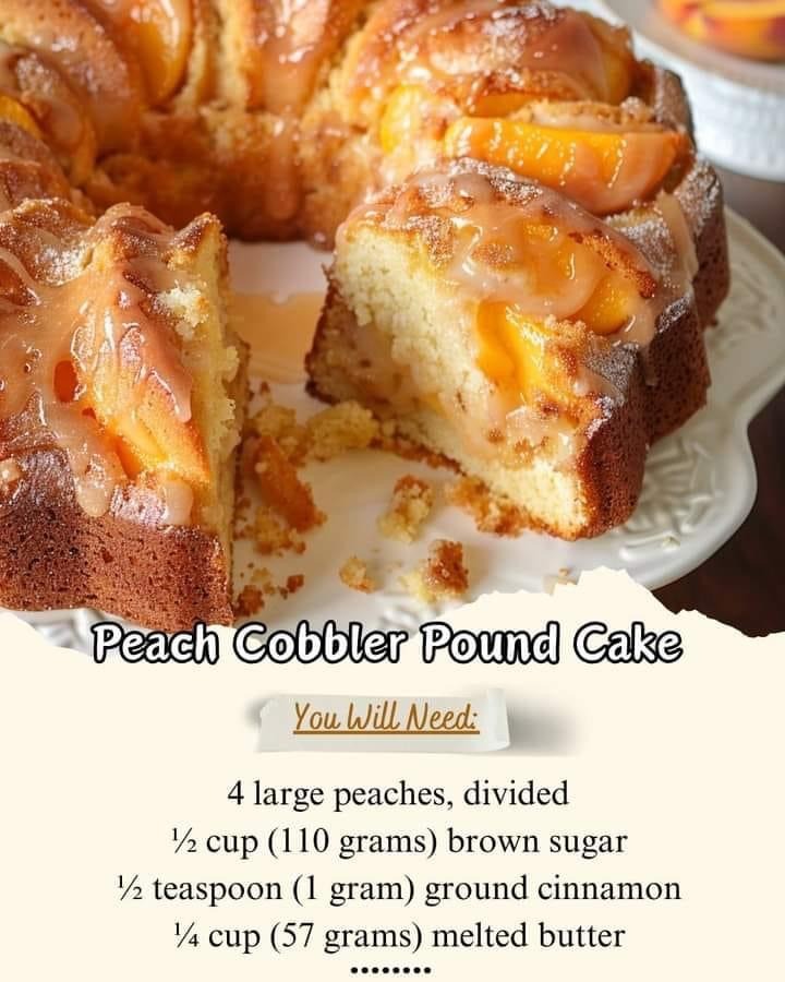 Peach Cobbler Pound Cake