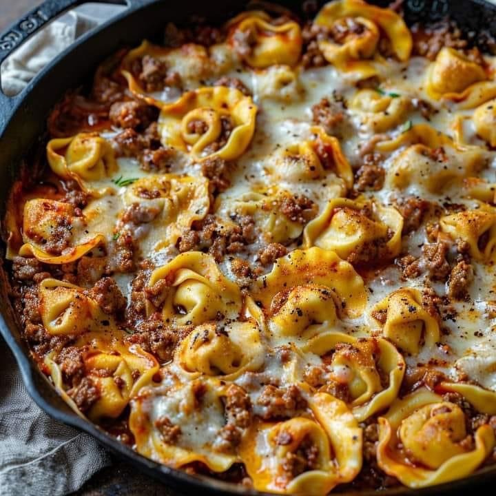 Cheesesteak Tortellini in Rich Provolone Sauce