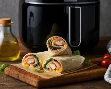 Air Fryer Hot Chicken Ham and Cheese Wraps