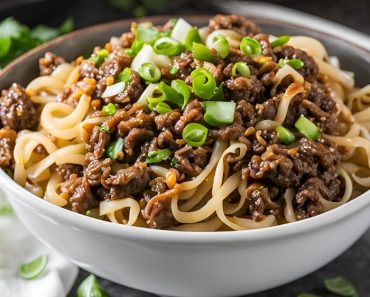 Mongolian Ground Beef Noodles